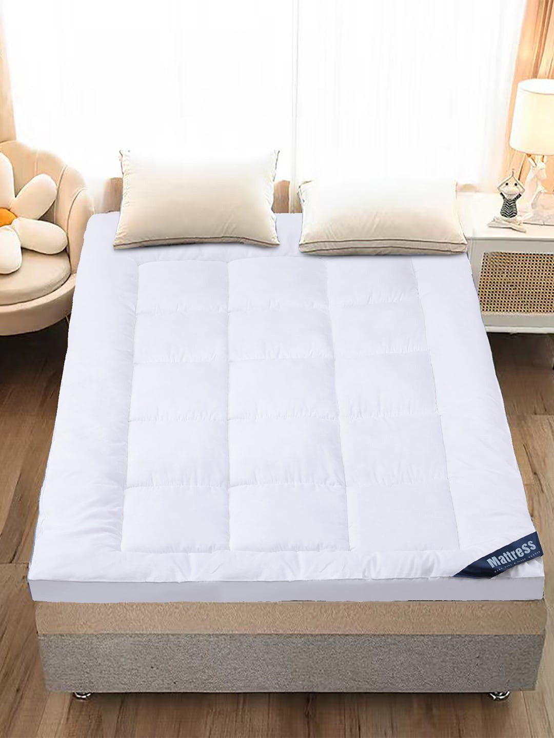 

Kuber Industries White Water Resistant Deep Pocket Pad For Back Pain Mattress Protector