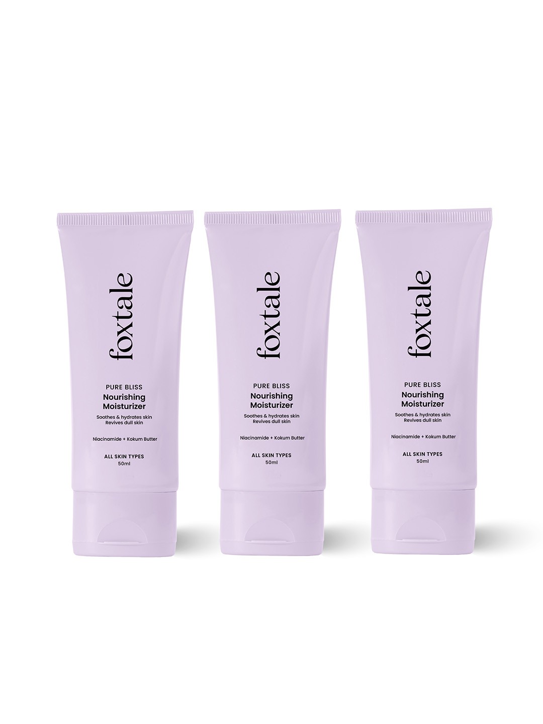 

FoxTale Set of 3 Daily Glowing Face Moisturiser with Niacinamide - 50 ml Each, White