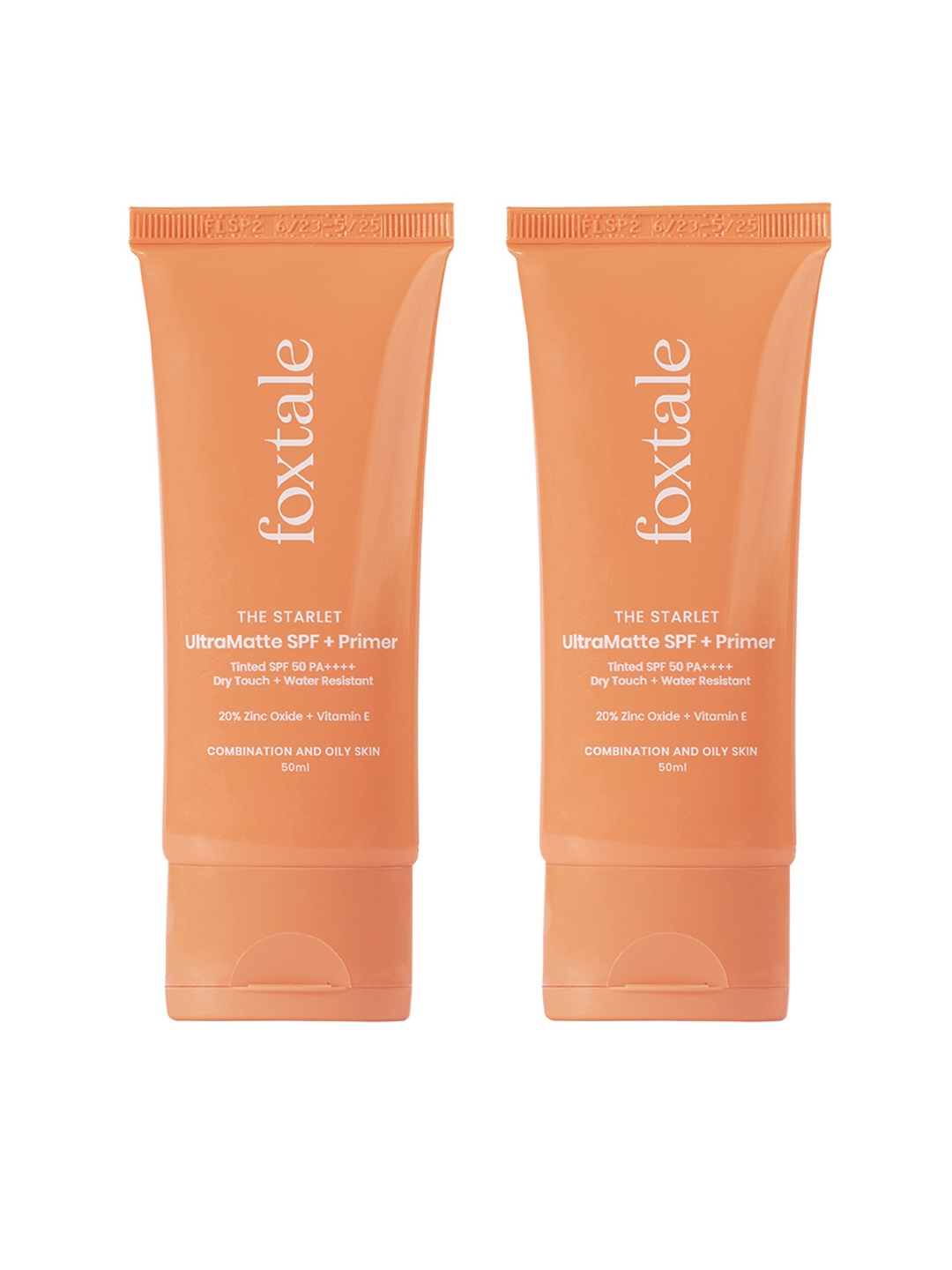 

FoxTale Set of 2 The Starlet UltraMatte SPF & Primer with Vitamin E 50 ml Each - Deep 1, Beige