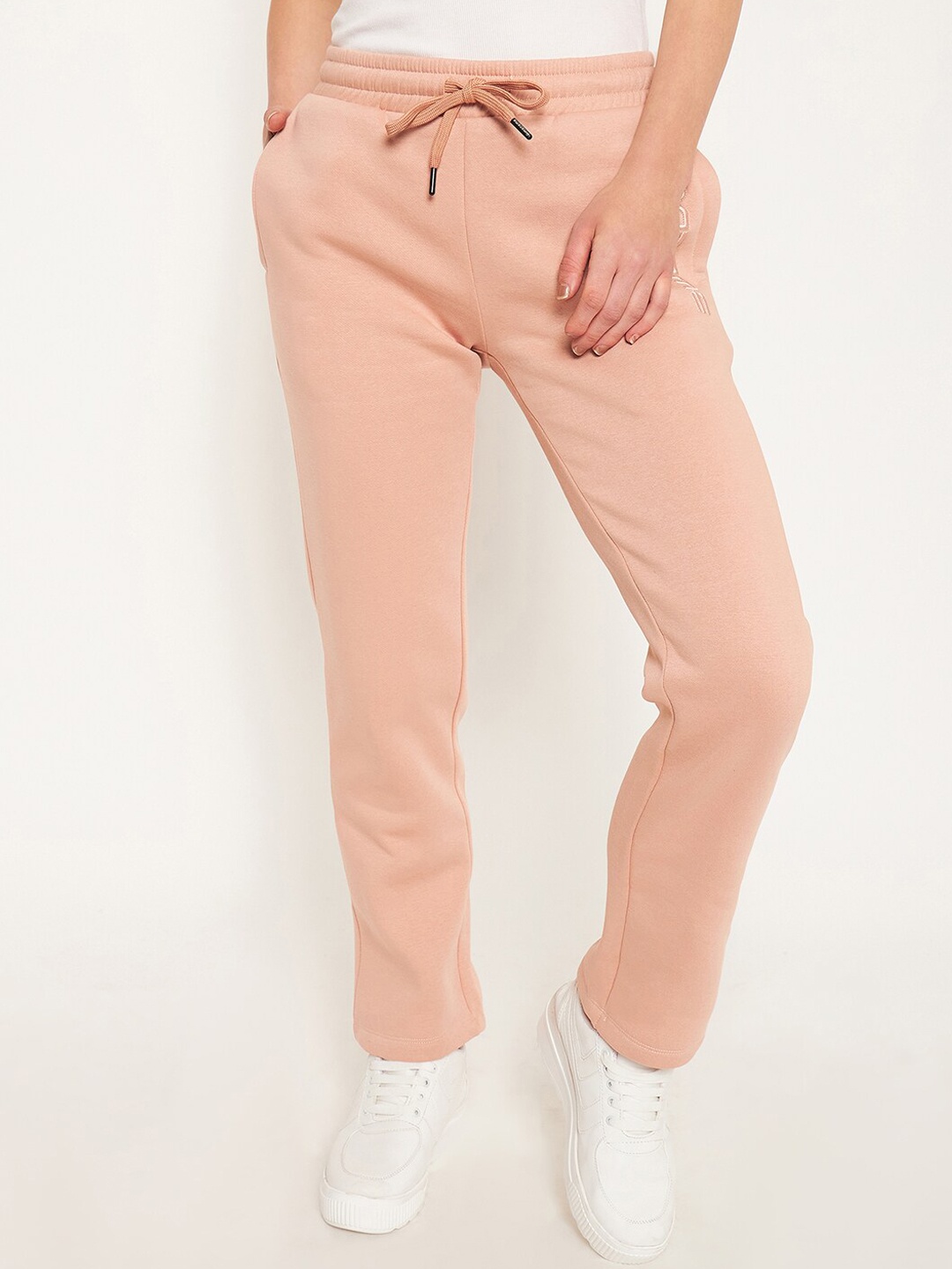 

Madame Women Pure Cotton Track Pants, Peach