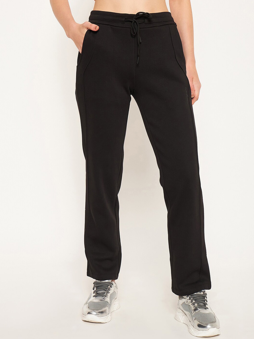 

Madame Women Pure Cotton Track Pant, Black