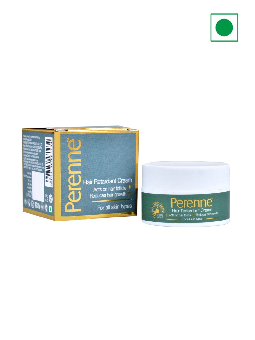 

Perenne Hair Retardant Cream For Reducing Facial & Body Hair - 8g, White