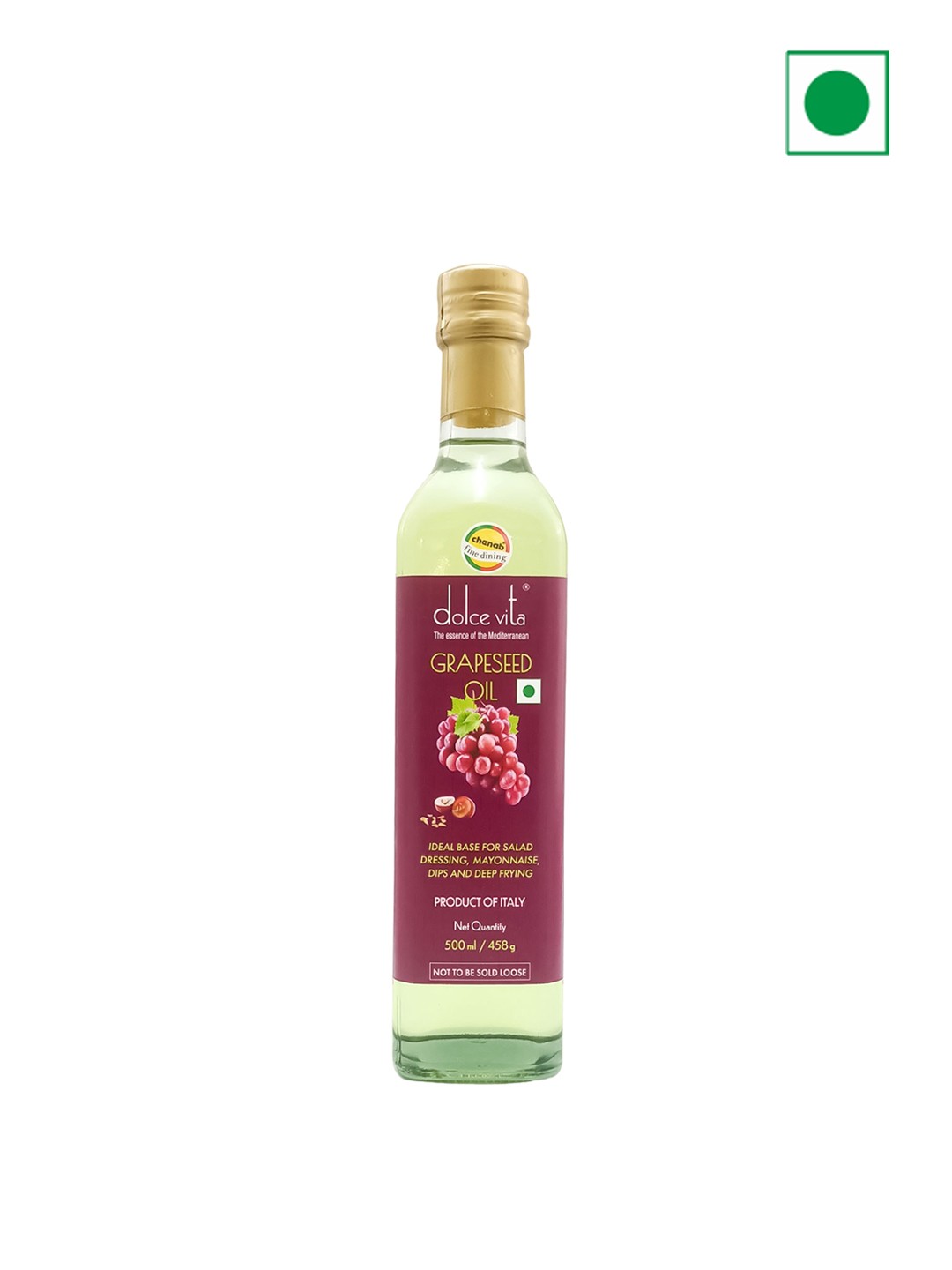 

Dolce Vita Grapeseed Oil 500ml, Yellow
