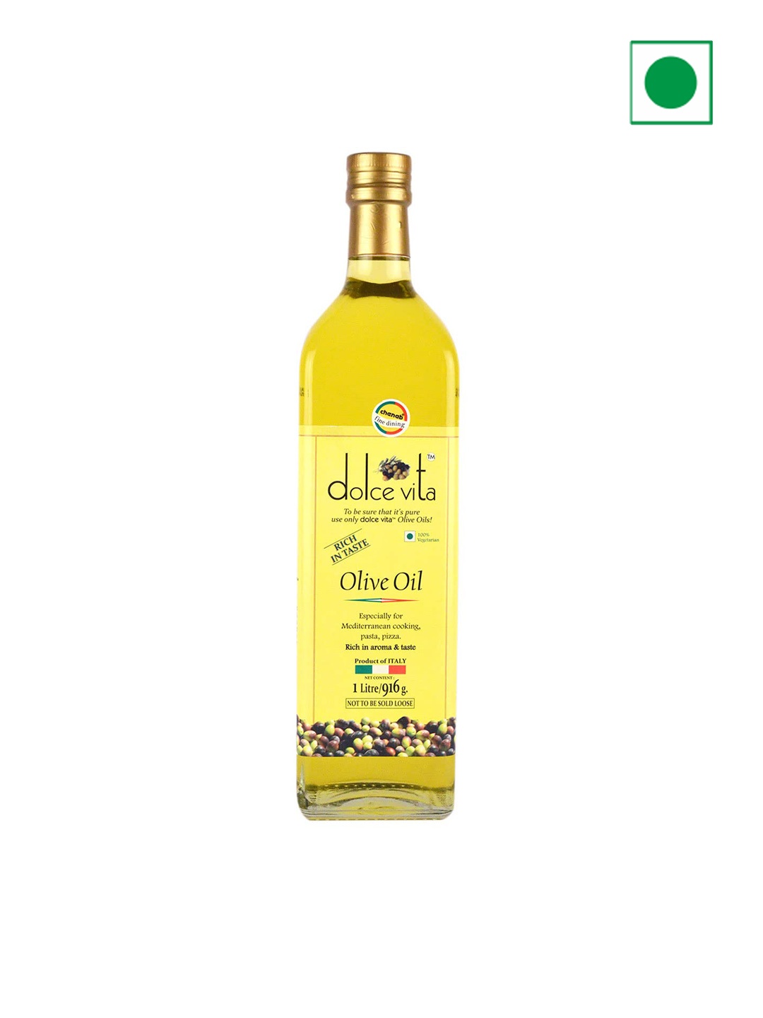 

Dolce Vita Spanish Pure Olive Oil- 1L, Yellow