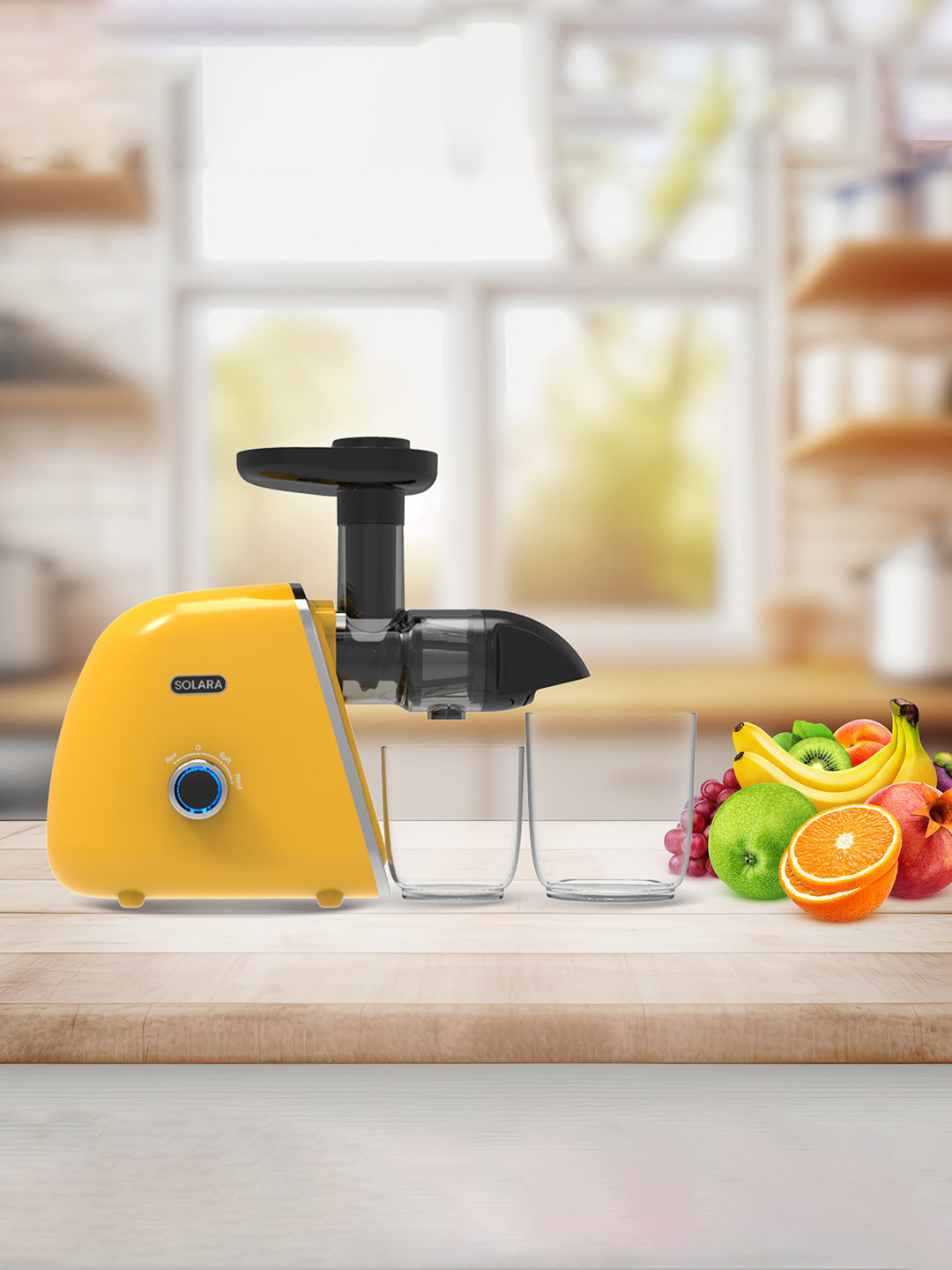 

Solara Cold Pressed Slow Juicer, Yellow