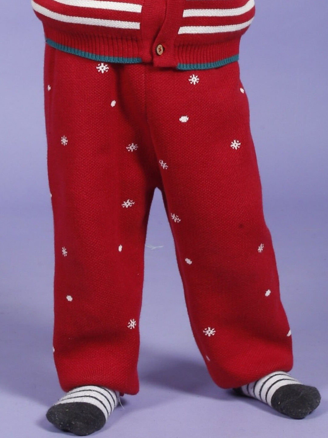

Greendeer Printed Cotton Track Pants, Red