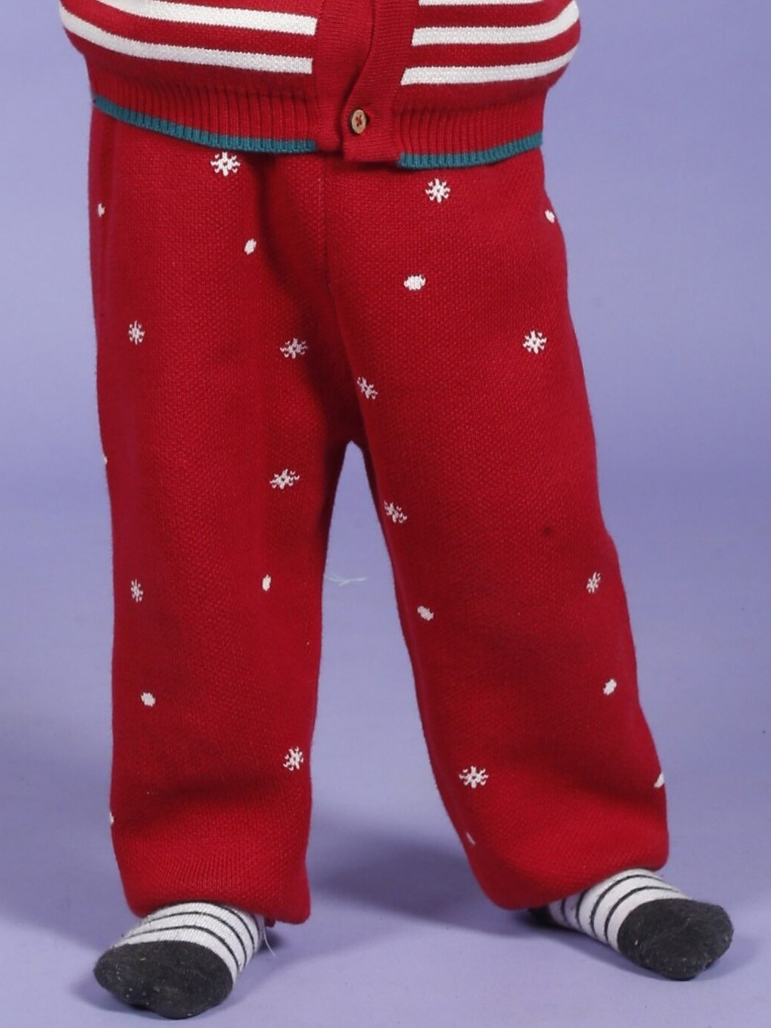 

Greendeer kids Graphic Printed Cotton Track Pants, Red