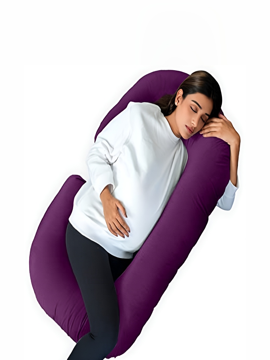 

Angel Mommy Purple Fibre Filled Faux Velvet Pregnancy Pillow