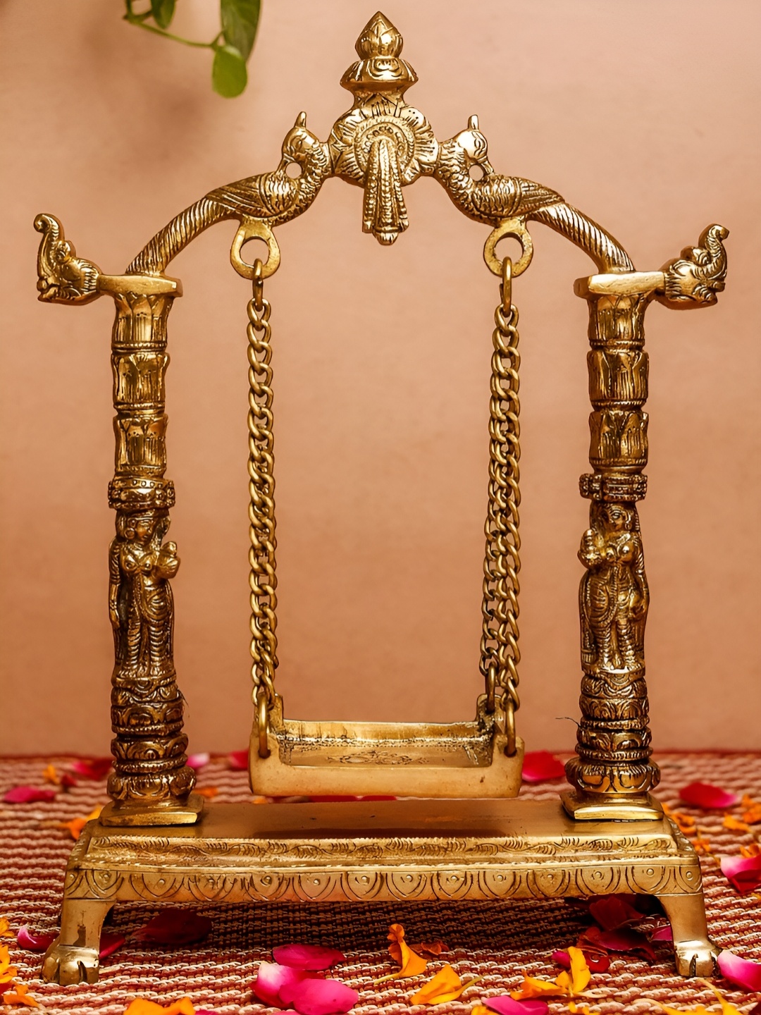 

The Advitya Brass Jhula Pooja Essential, Gold