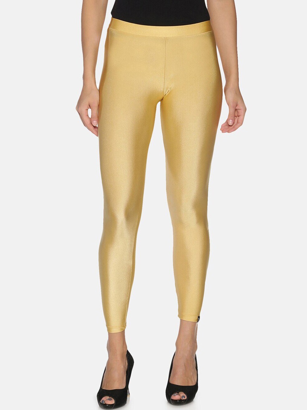 

TWIN BIRDS Shimmer Ankle Length Leggings, Gold