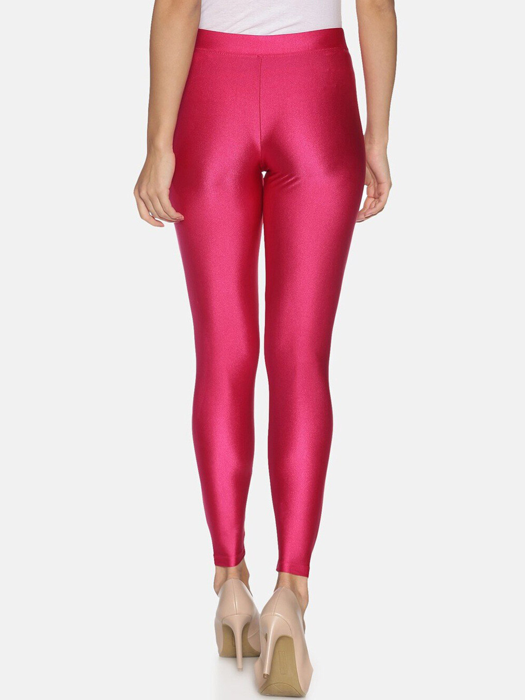 

TWIN BIRDS Shimmer Ankle Length Leggings, Pink