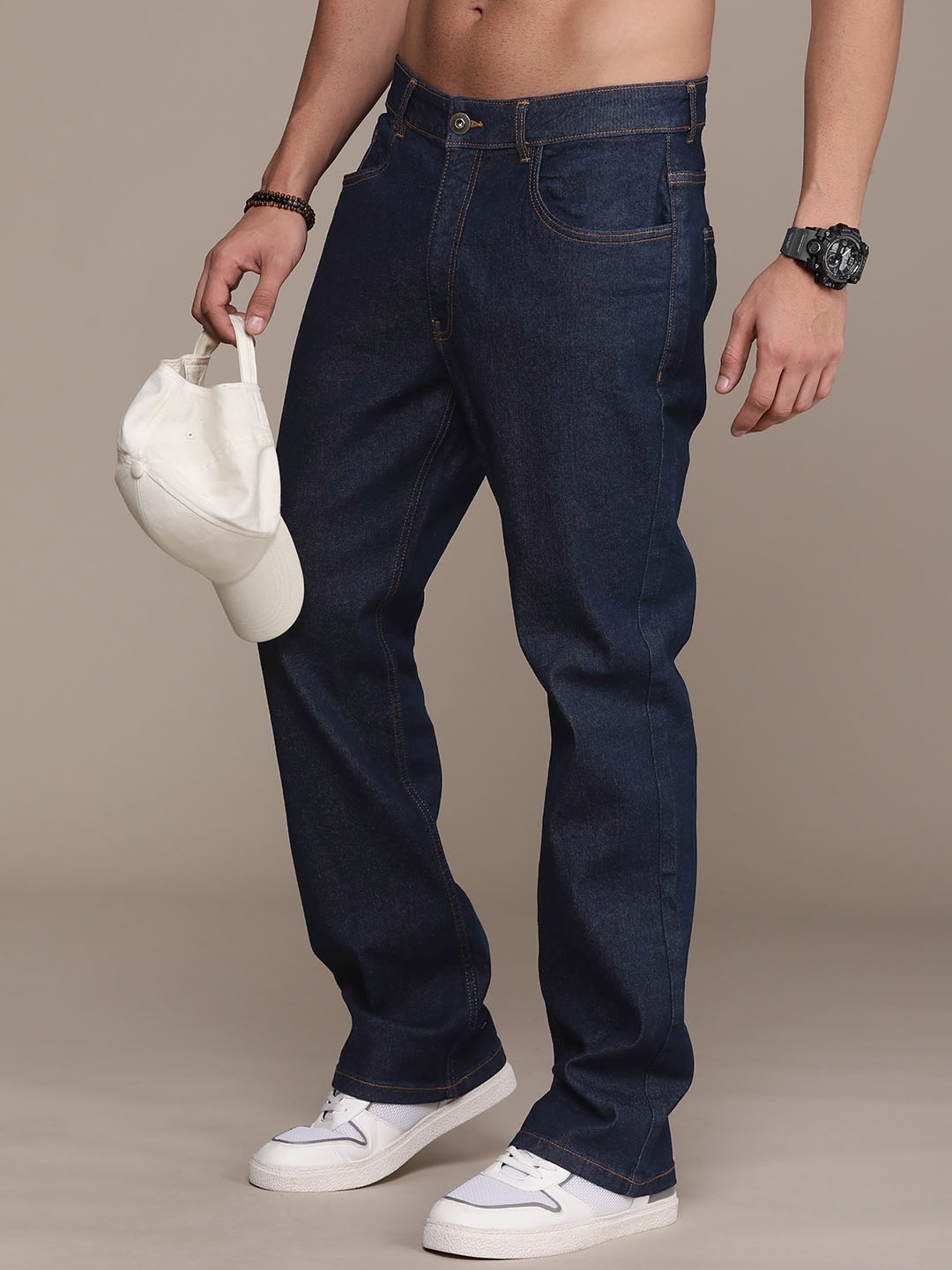 

Roadster Men Bootcut Stretchable Jeans, Navy blue