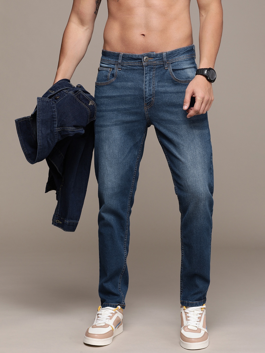 

Roadster Men Relaxed Fit Light Fade Jeans, Navy blue