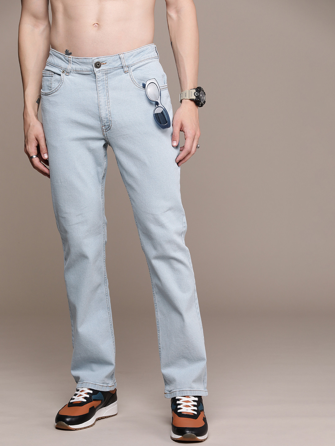 

Roadster Men Bootcut Stretchable Jeans, Blue