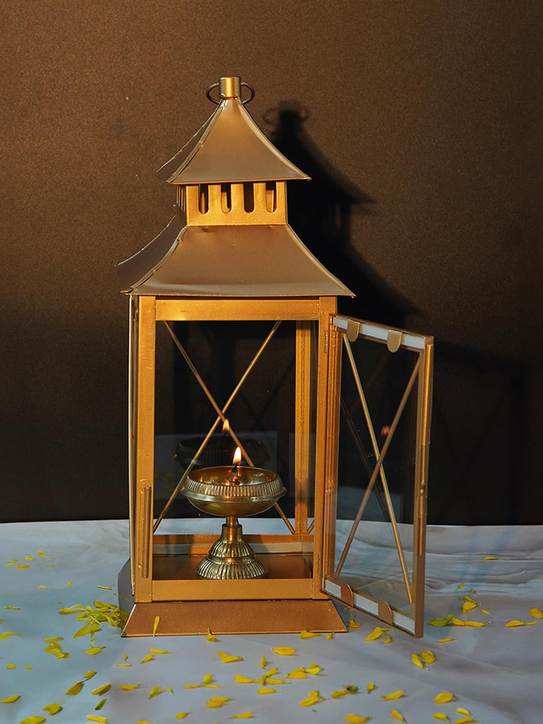 

PujaNPujari Gold-Toned Metal Candle Holder