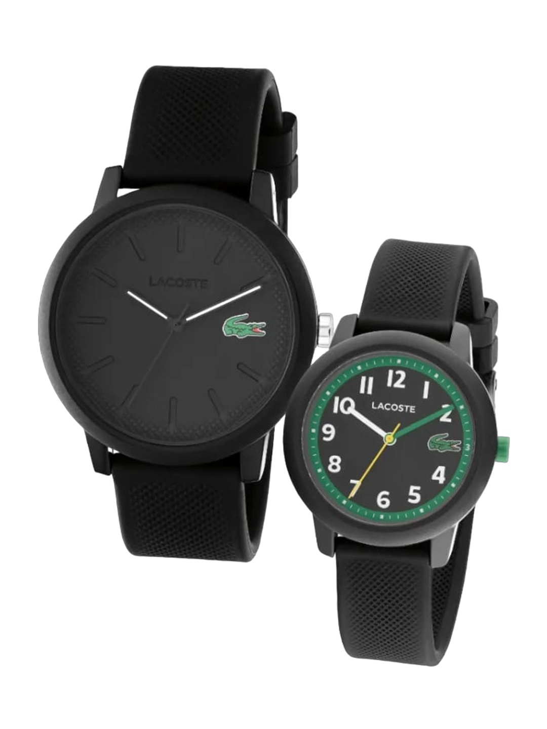 

Lacoste L.12.12 Men Set Of 2 Brass Dial & Straps Analogue Watch 2070024, Black