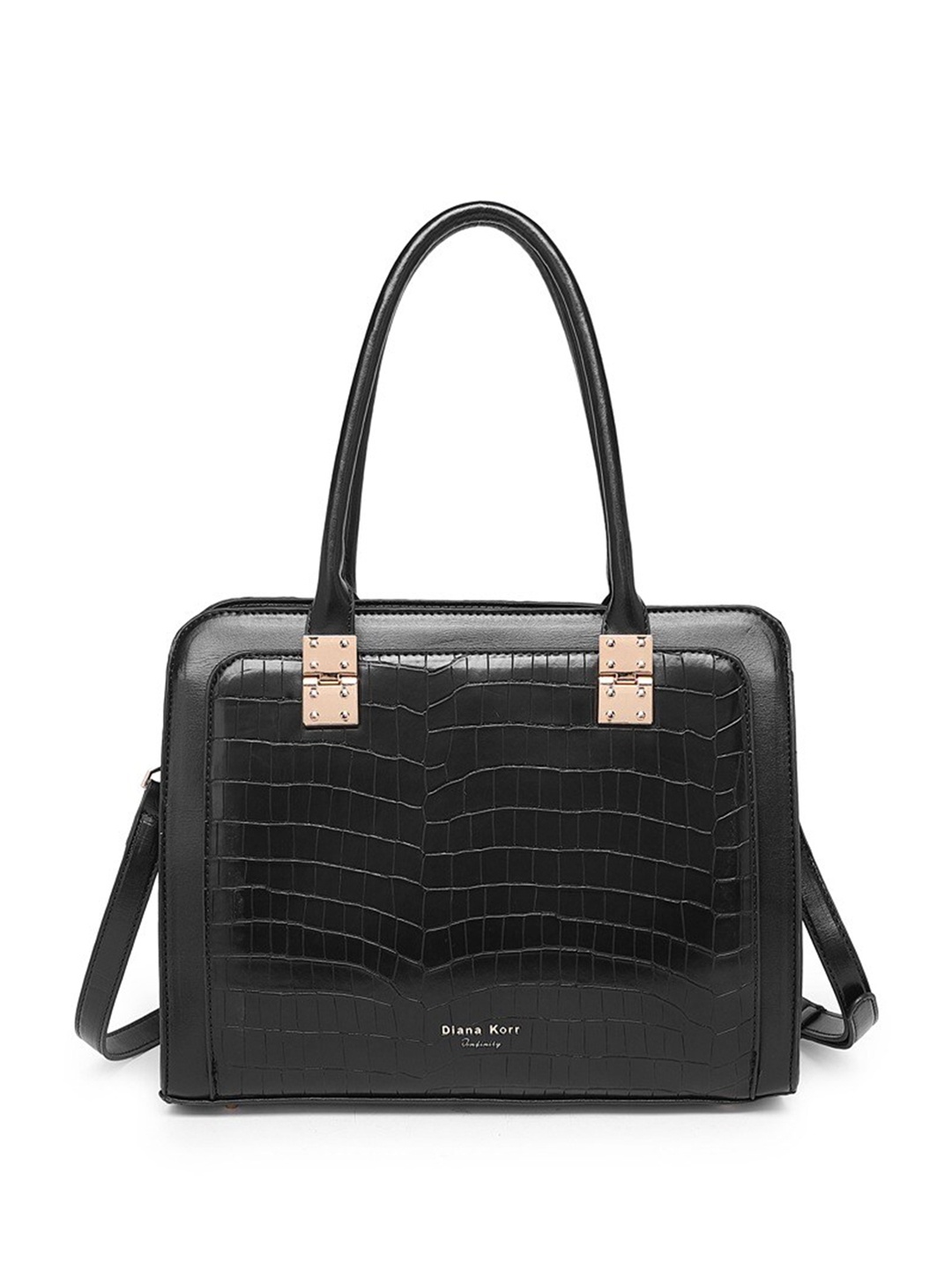 

Diana Korr Textured Structured Handheld Bag, Black