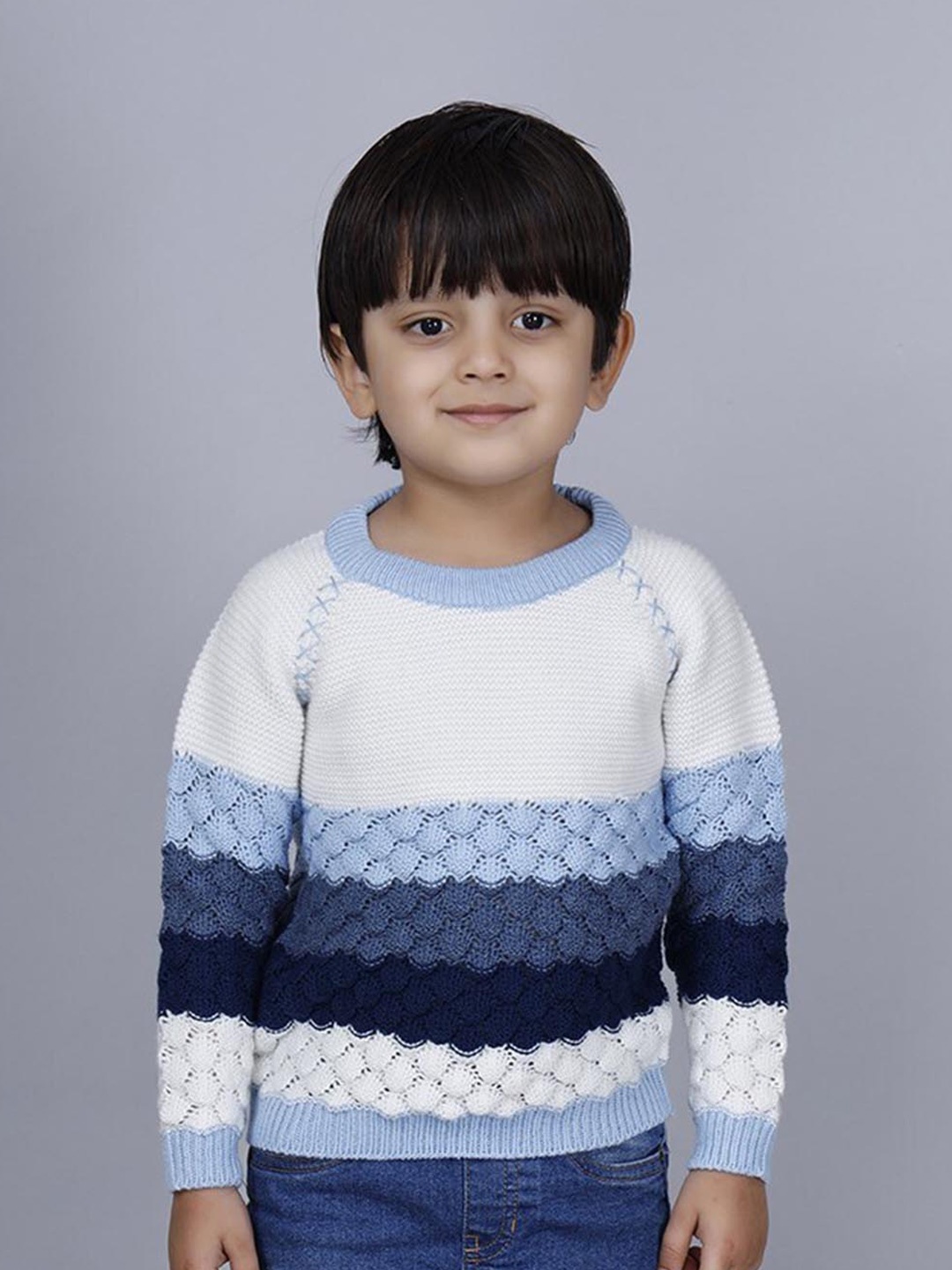 

JoE Hazel Boys Striped Acrylic Pullover, Blue