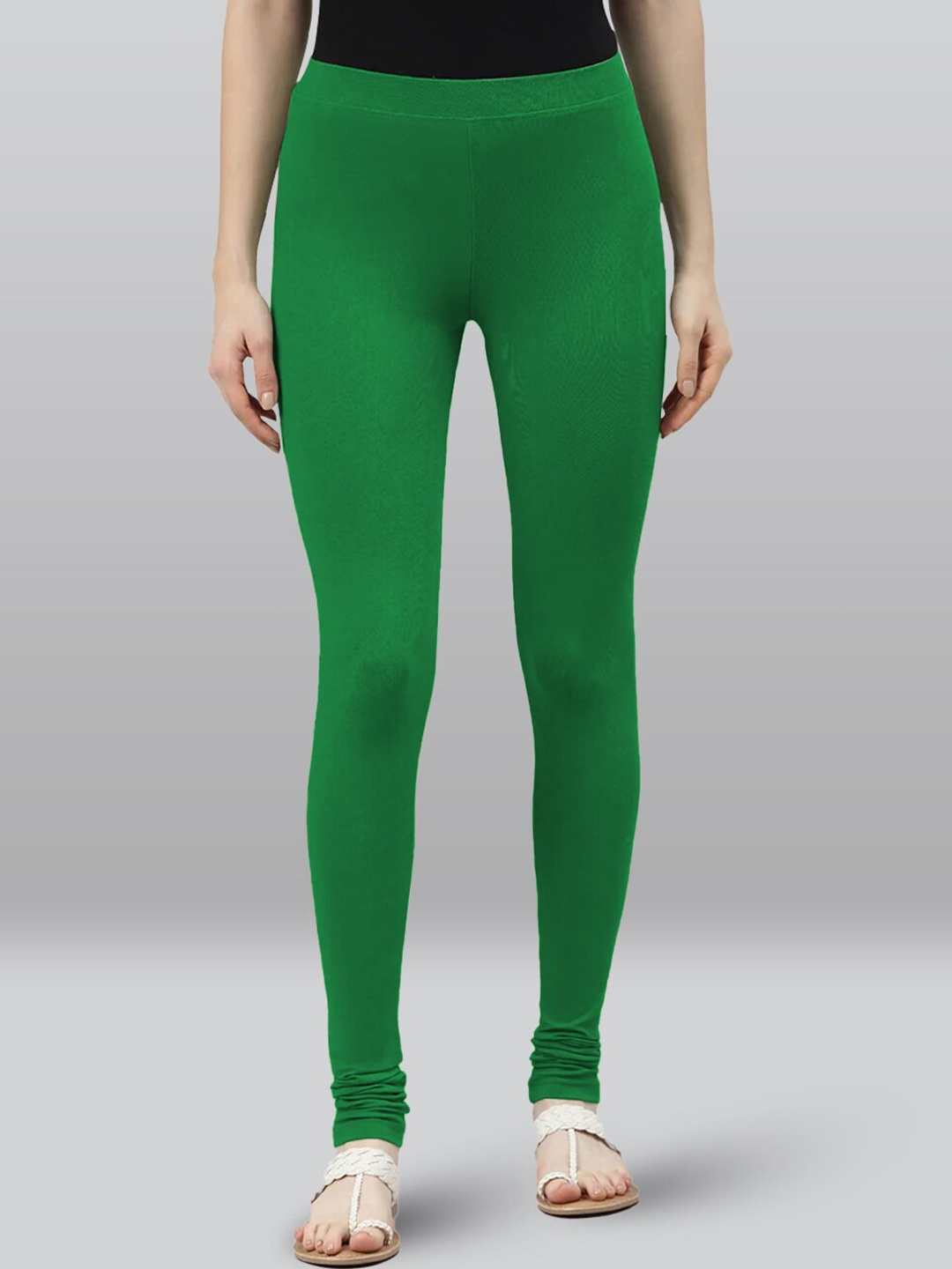 

LYRA 4-Way Stretch Churidar Length Leggings, Green