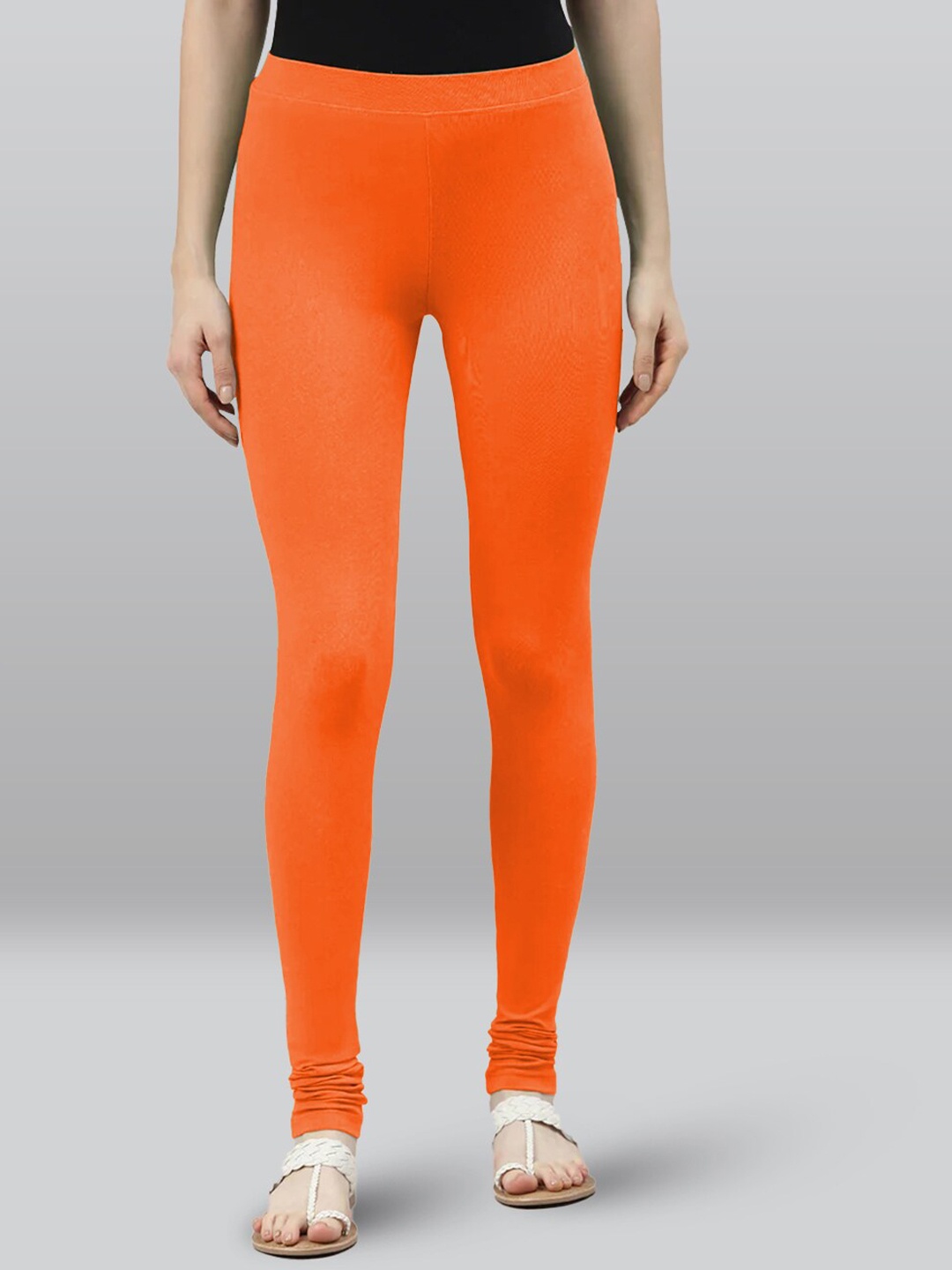 

LYRA Color Lock Technology Churidar Length Leggings, Orange