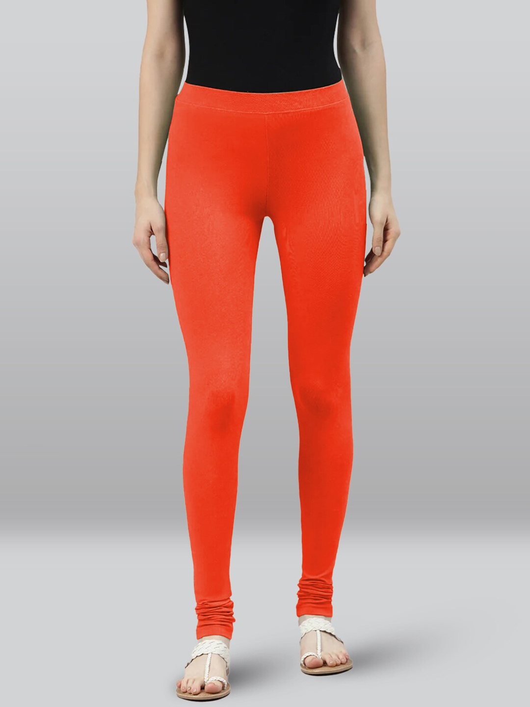 

LYRA 4-Way Stretch Churidar Length Leggings, Orange