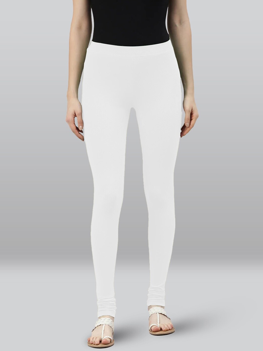 

LYRA 4-Way Stretch Churidar Length Leggings, White