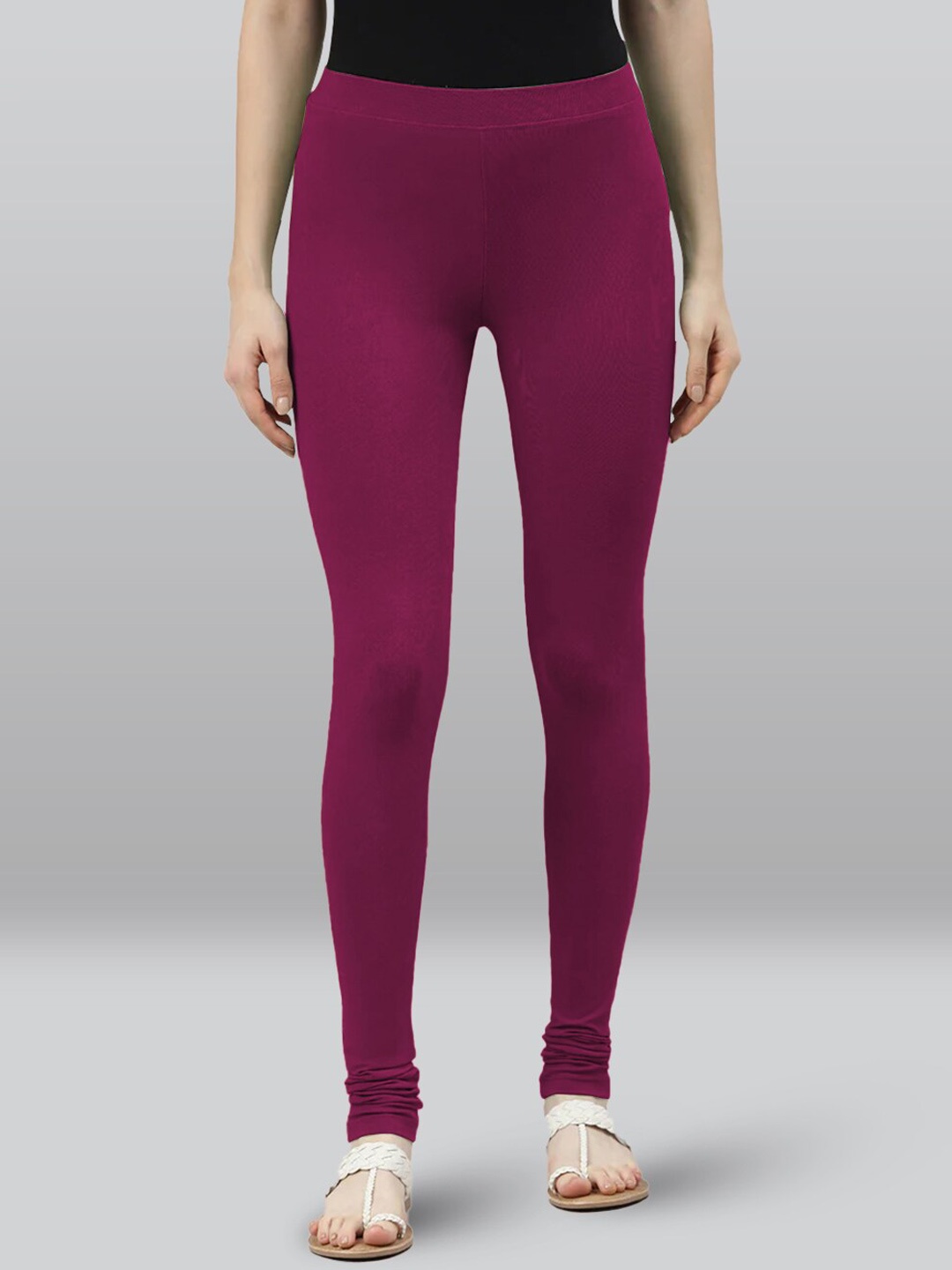 

LYRA Churidar Length Leggings, Burgundy