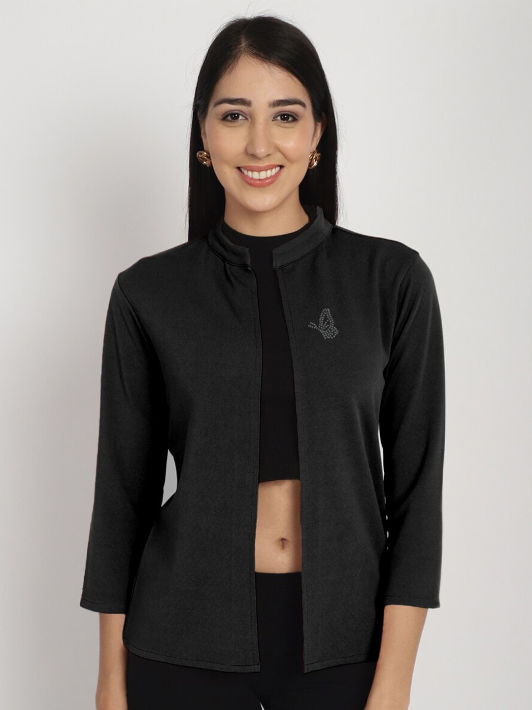 

urSense Open Front Shrug, Black