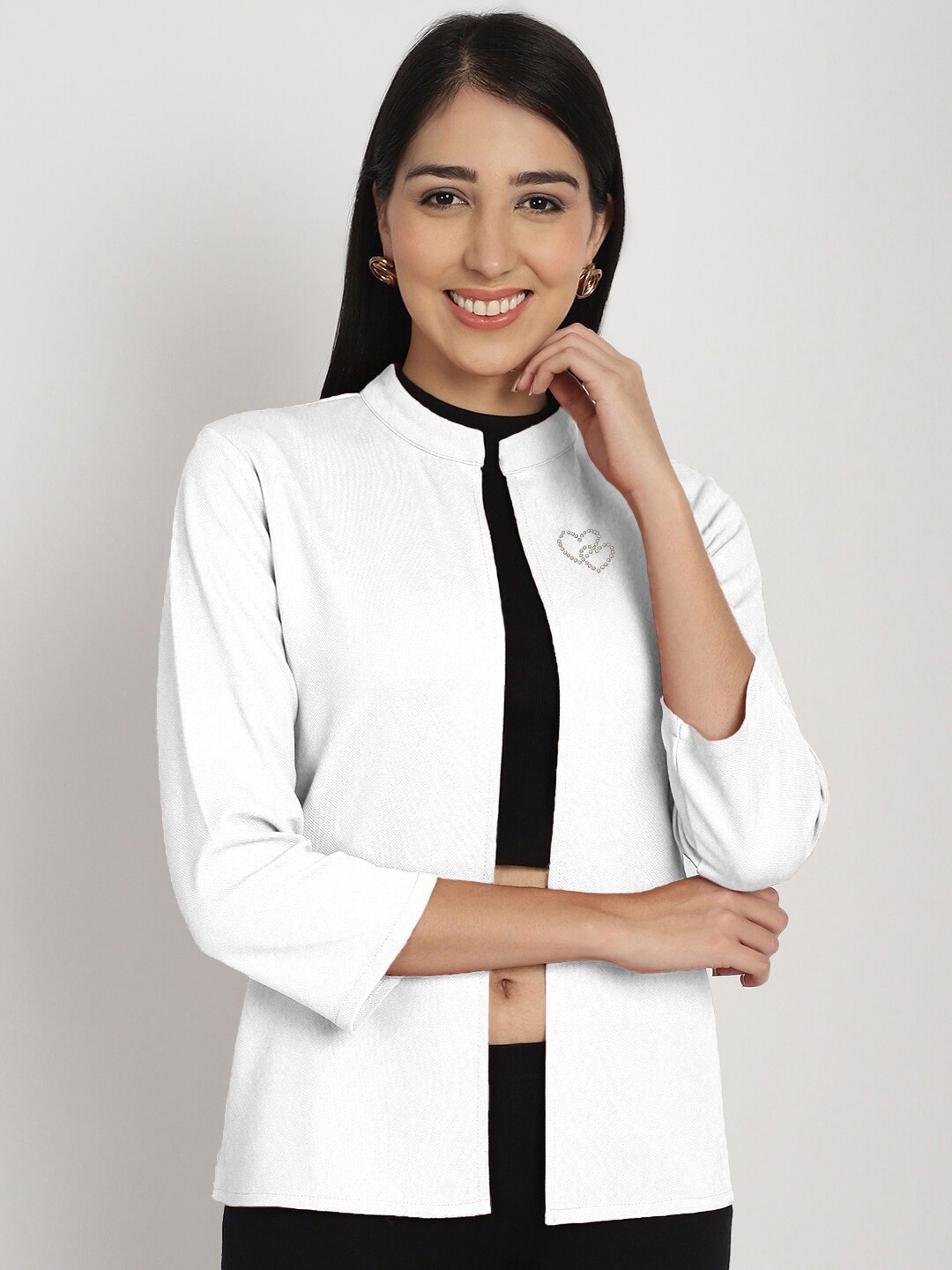 

urSense Open Front Shrug, White