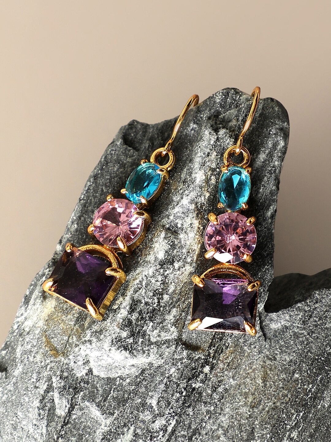 

DressBerry Gold-Toned Gold-Plated Drop Earrings