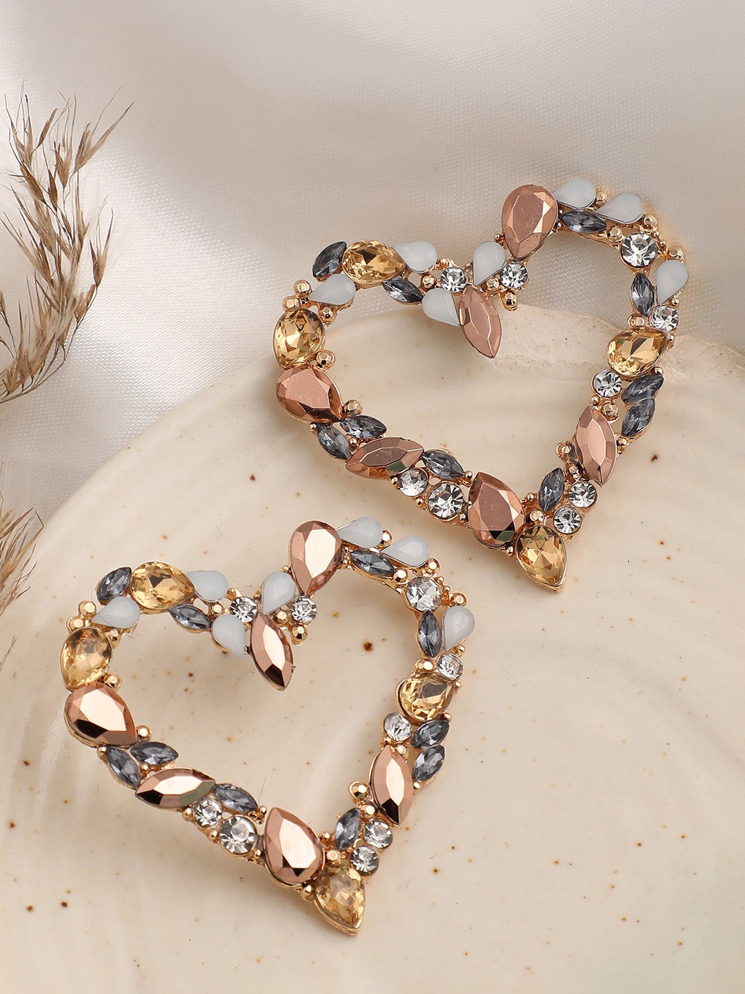 

DressBerry Gold-Toned Gold-Plated Studs Earrings