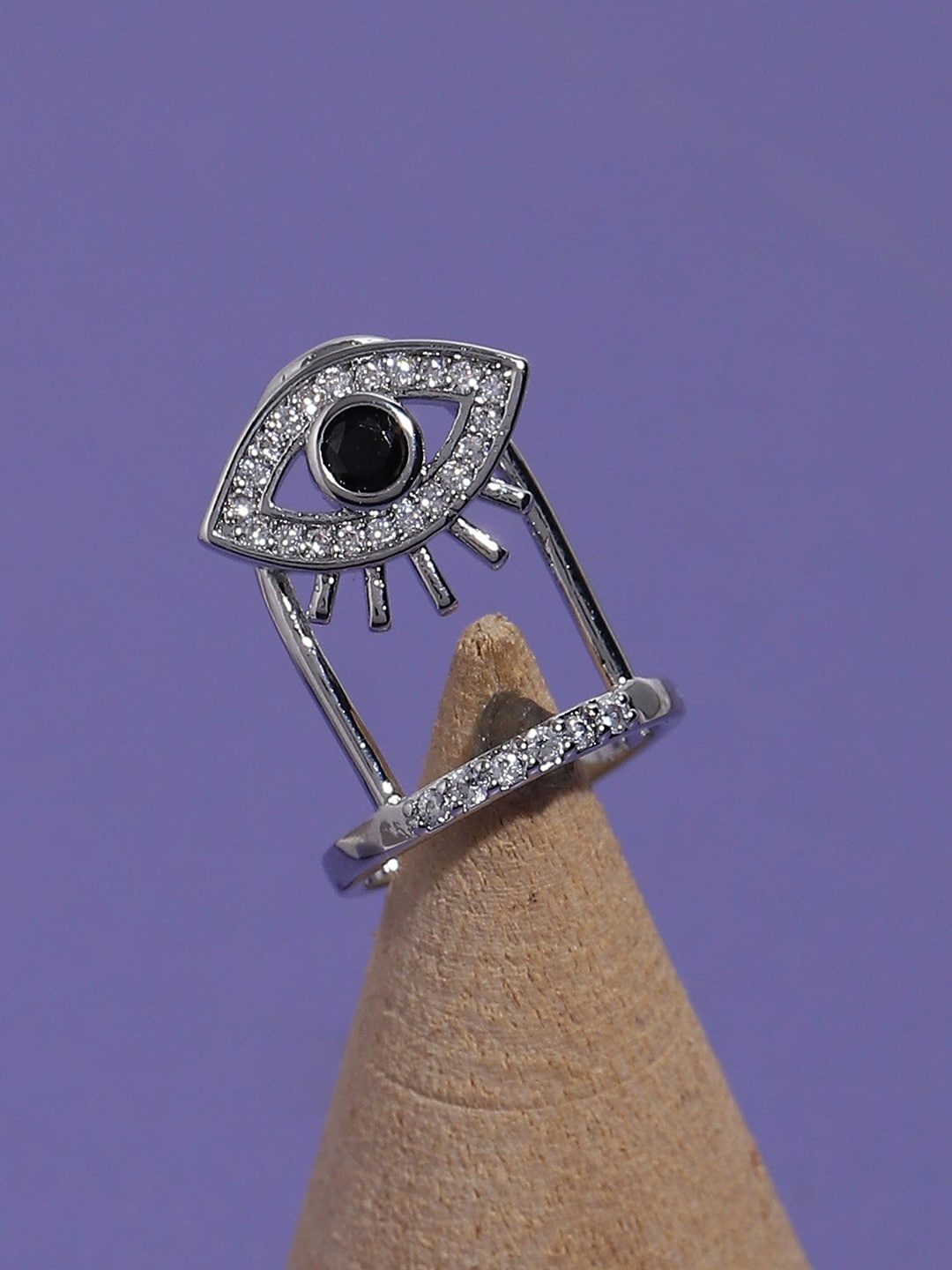 

DressBerry Silver Plated Stones Studded Finger Ring