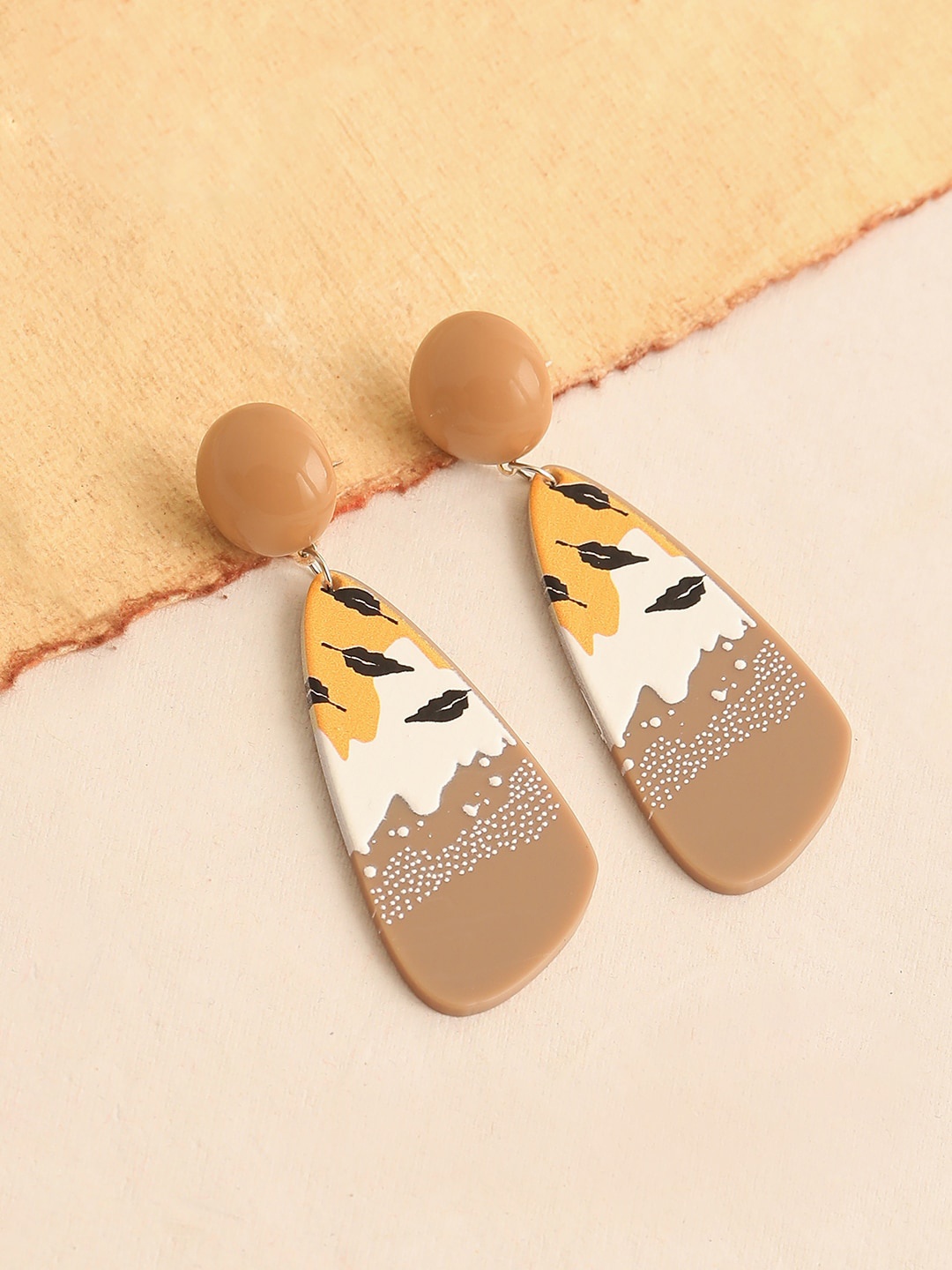 

DressBerry Brown Gold Plated Drop Earrings