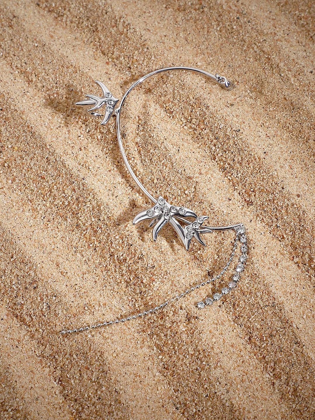 

DressBerry Silver-Plated Contemporary Ear Cuffs