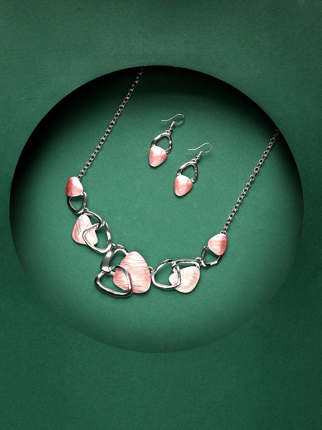 

DressBerry Silver-Plated Abstract Jewellery Set