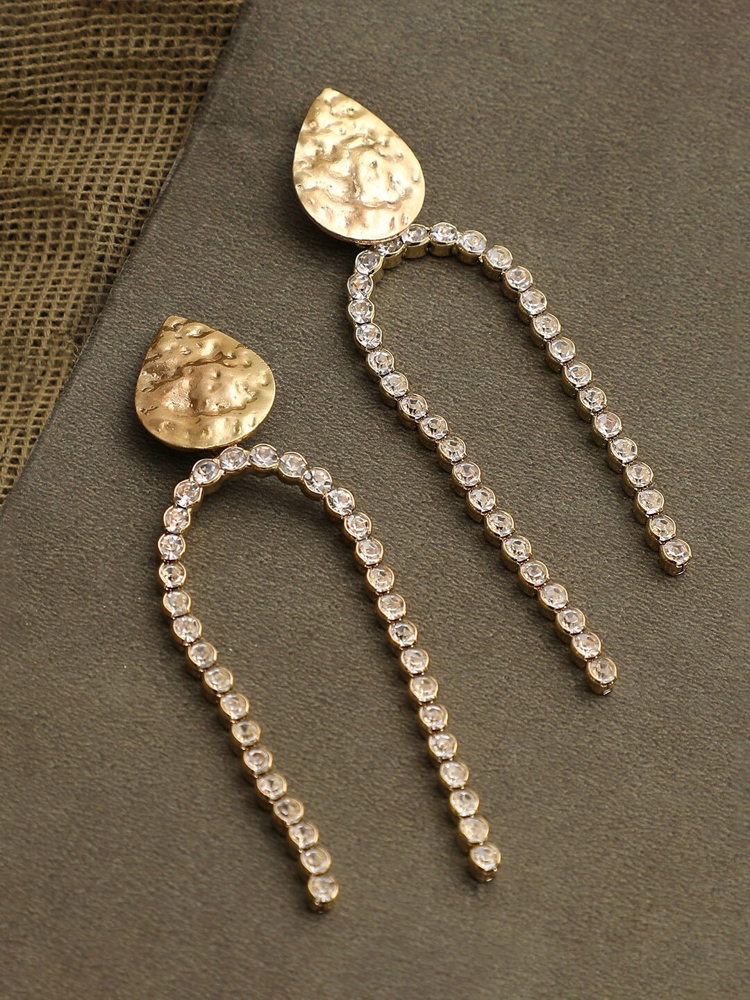 

DressBerry Gold Plated Contemporary Drop Earrings