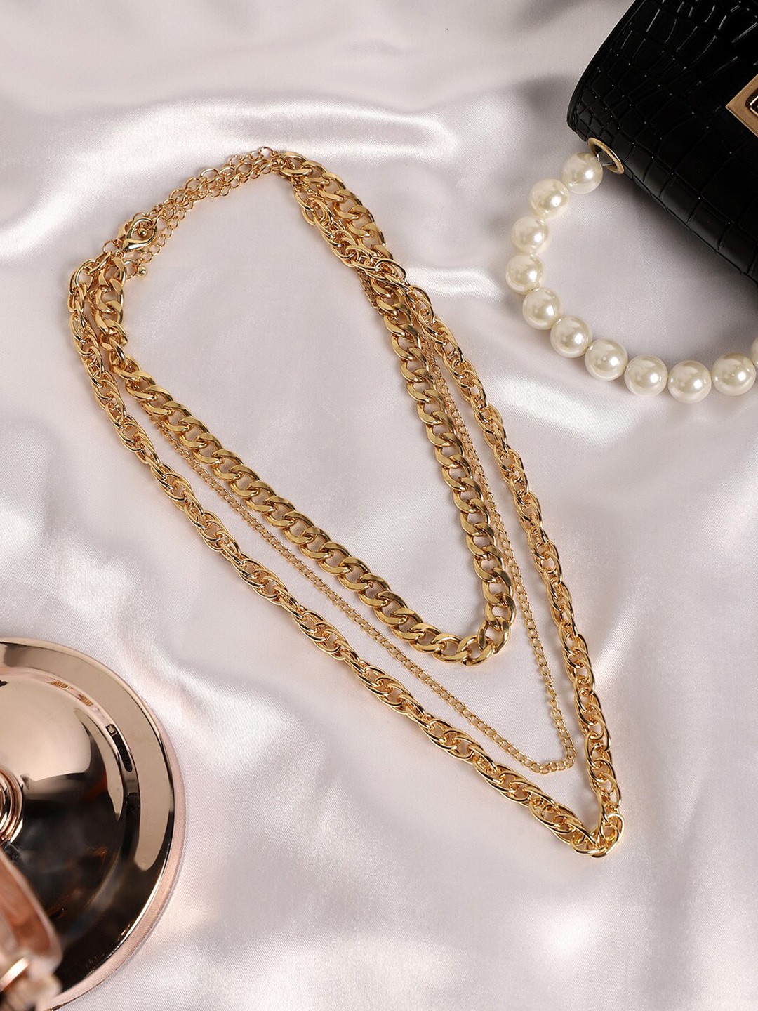 

DressBerry Gold Plated Layered Necklace