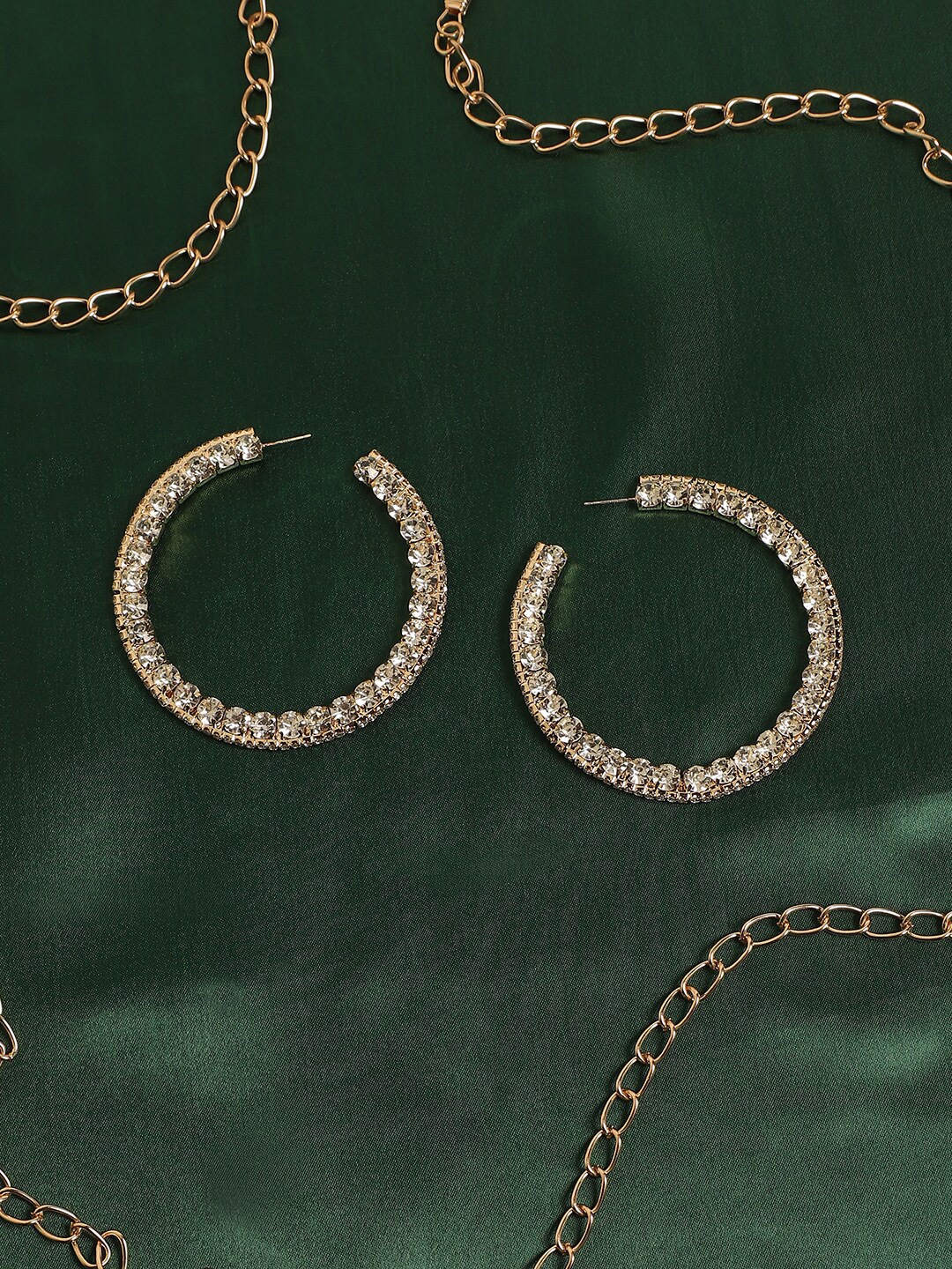 

DressBerry Gold-Plated Half Hoop Earrings