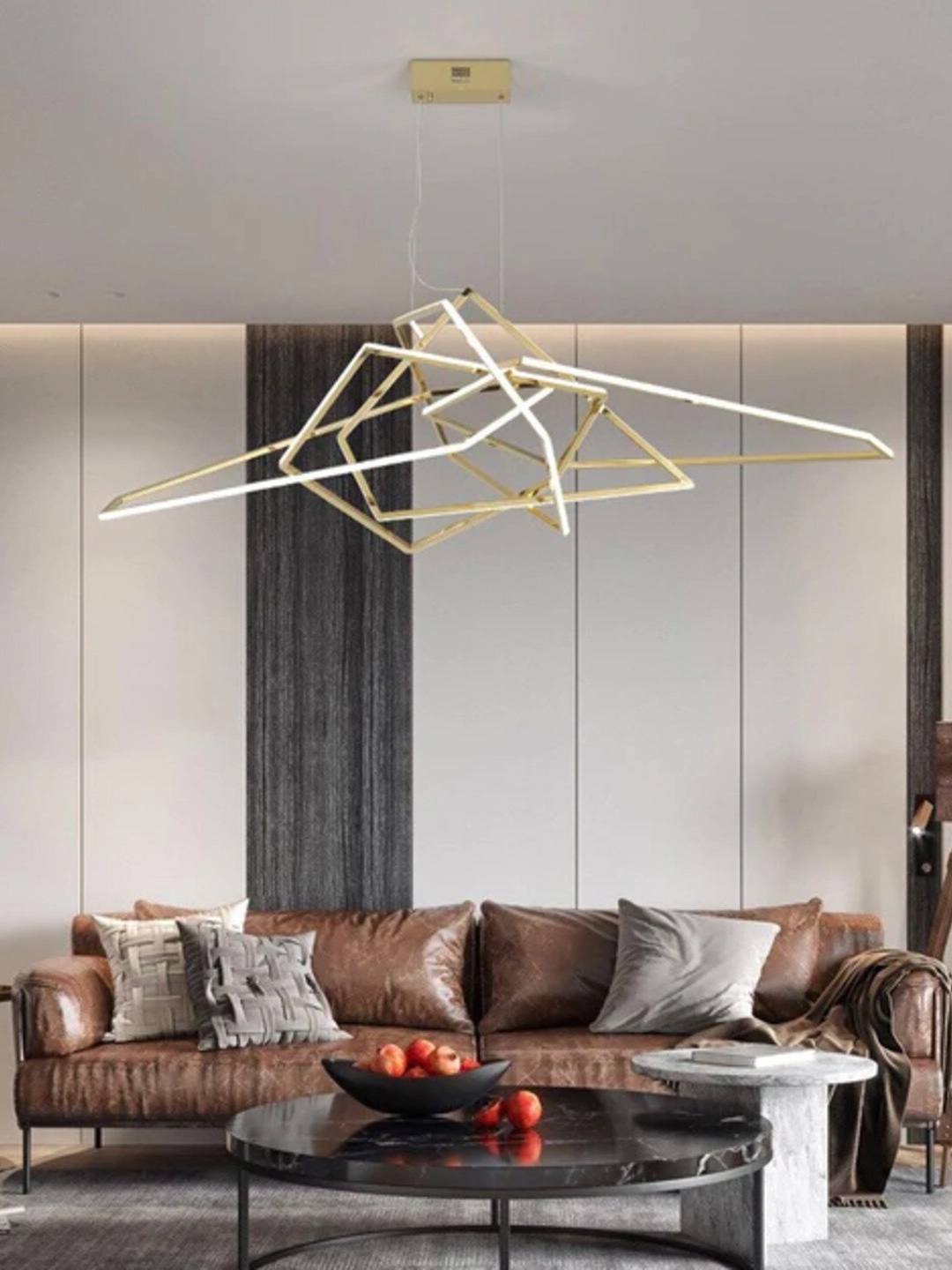 

THEDECORKART Gold-Toned Contemporary Metal Ceiling Lamp