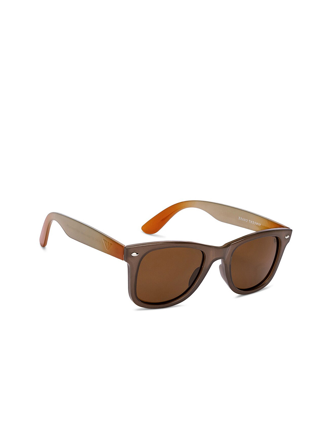 

Vincent Chase Unisex Wayfarer Sunglasses with Polarised and UV Protected Lens, Brown