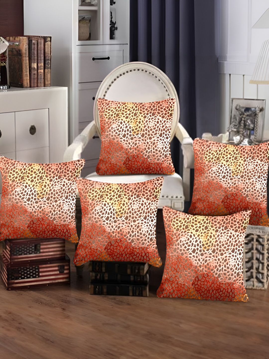 

Tesmare Brown 5 Pieces Velvet Square Cushion Covers