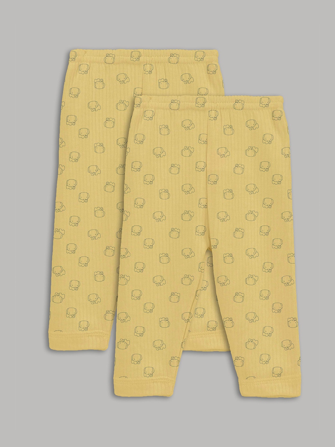 

Kanvin Boys Pack of 2 Printed Thermal Bottoms, Yellow