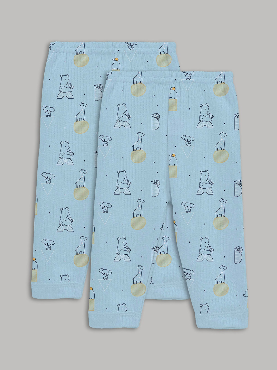 

Kanvin Girls Pack of 2 Printed Thermal Bottoms, Blue
