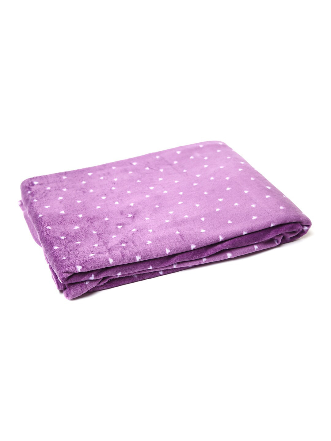 

CHAYIM Violet & White Geometric Printed 300 GSM Mild Winter Single Bed Blanket