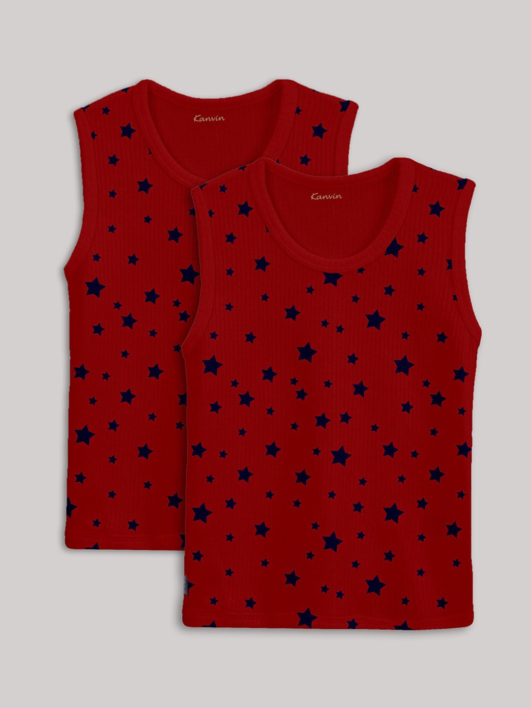 

Kanvin Girls Pack of 2 Printed Thermal Tops, Red