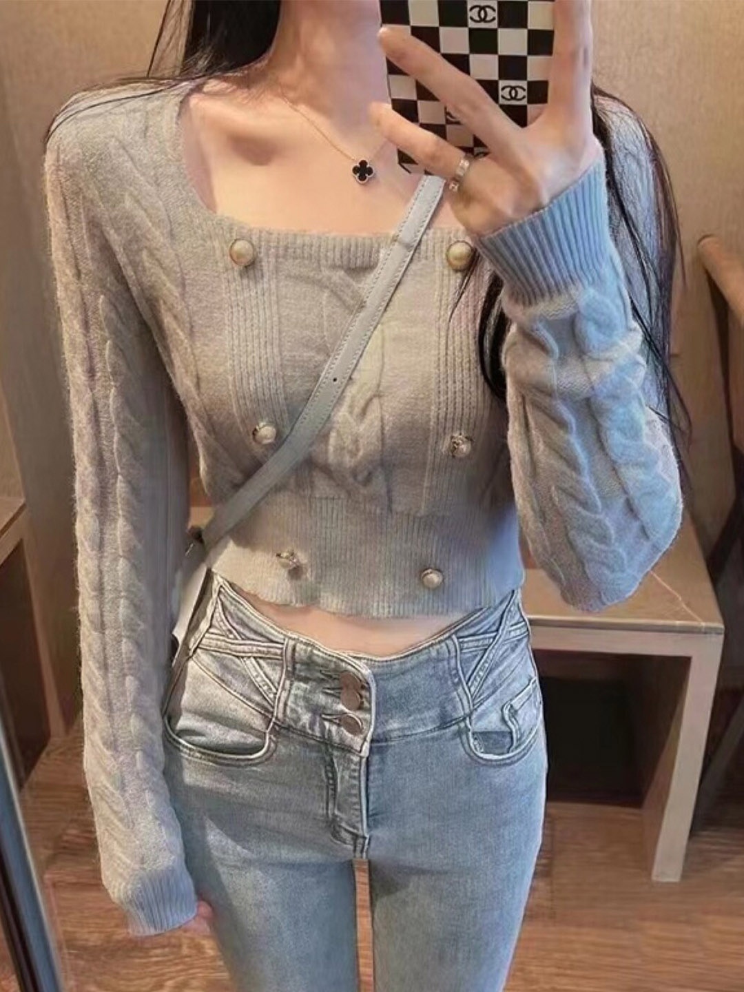 

StyleCast Girls Grey Acrylic Regular Top