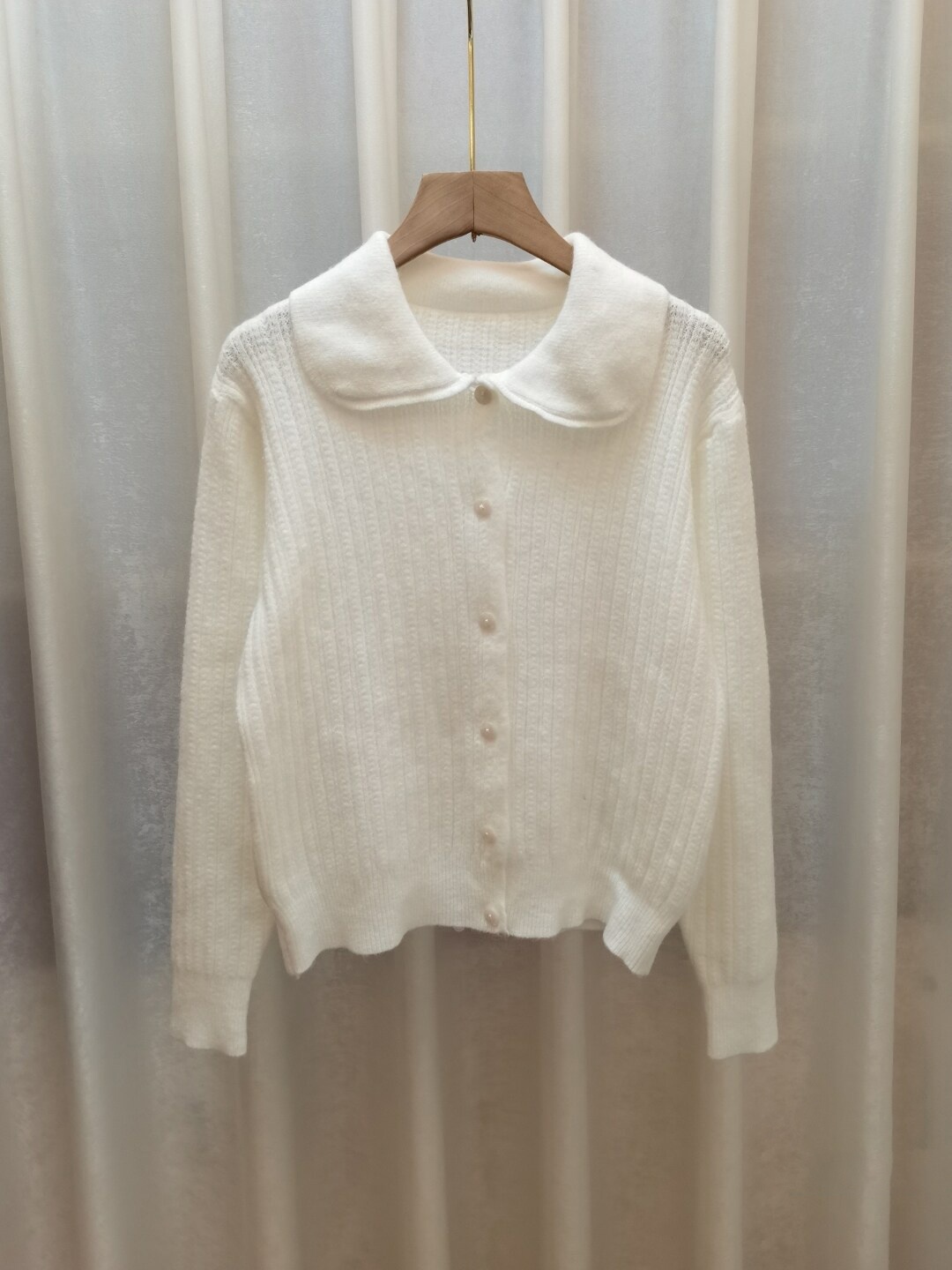 

StyleCast Girls White Peter Pan Collar Front-Open Sweatshirt