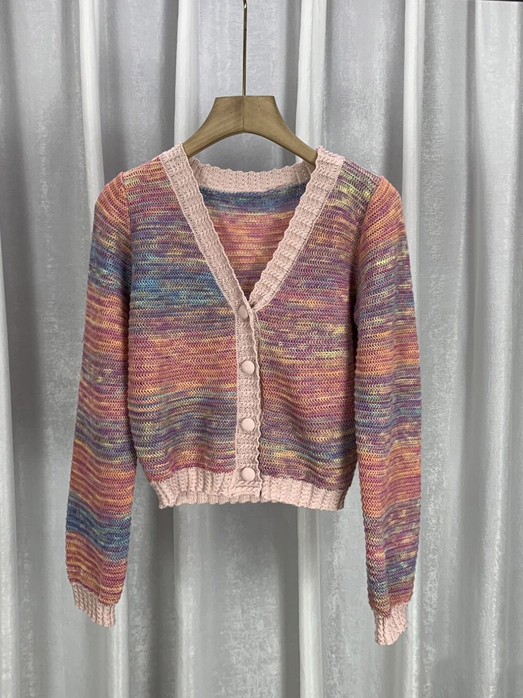 

StyleCast Girls Pink & Blue Abstract Printed Cardigan Sweater