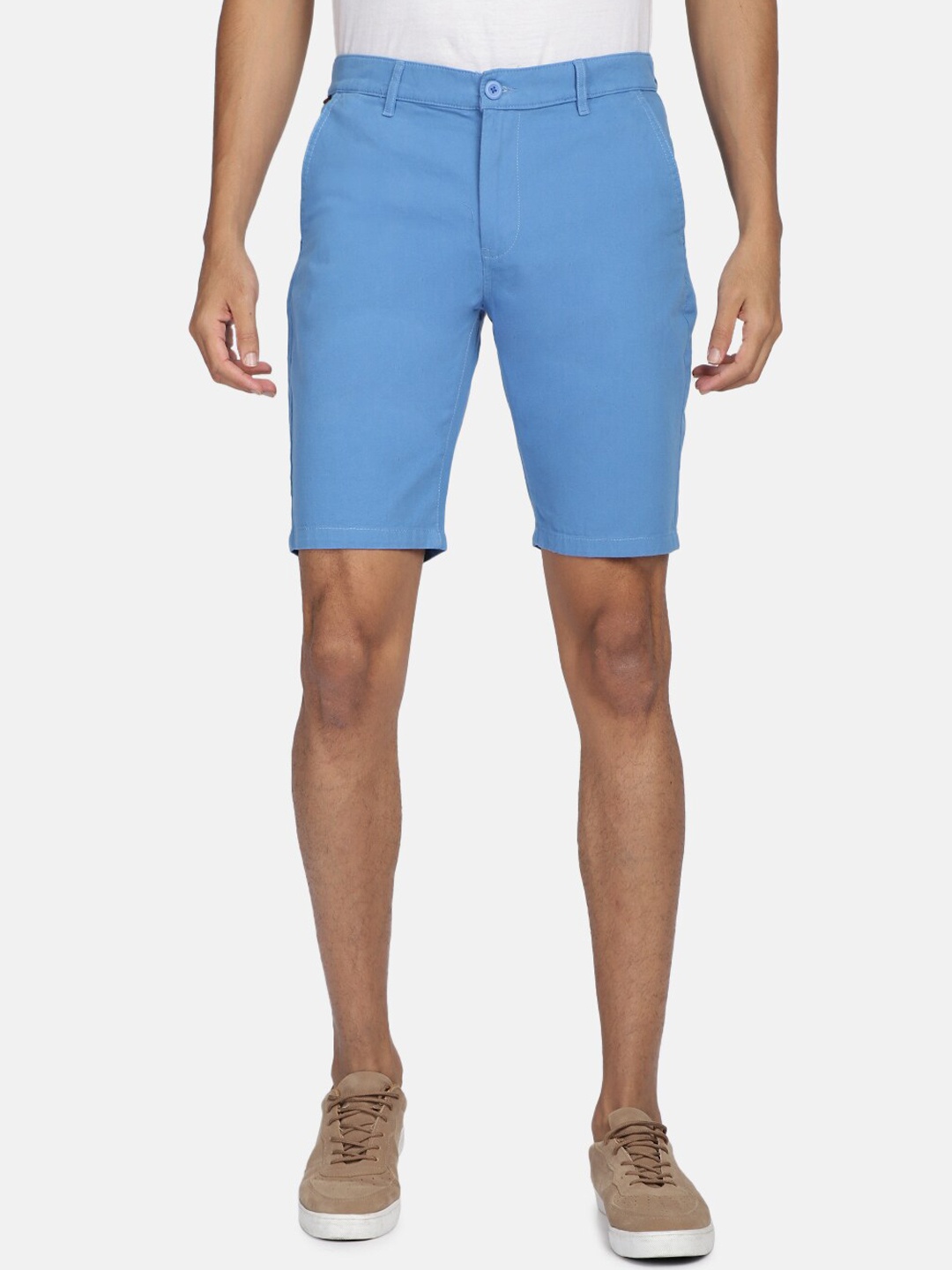 

Hardsoda by The Indian Garage Co Men Slim Fit Cotton Chino Shorts, Blue