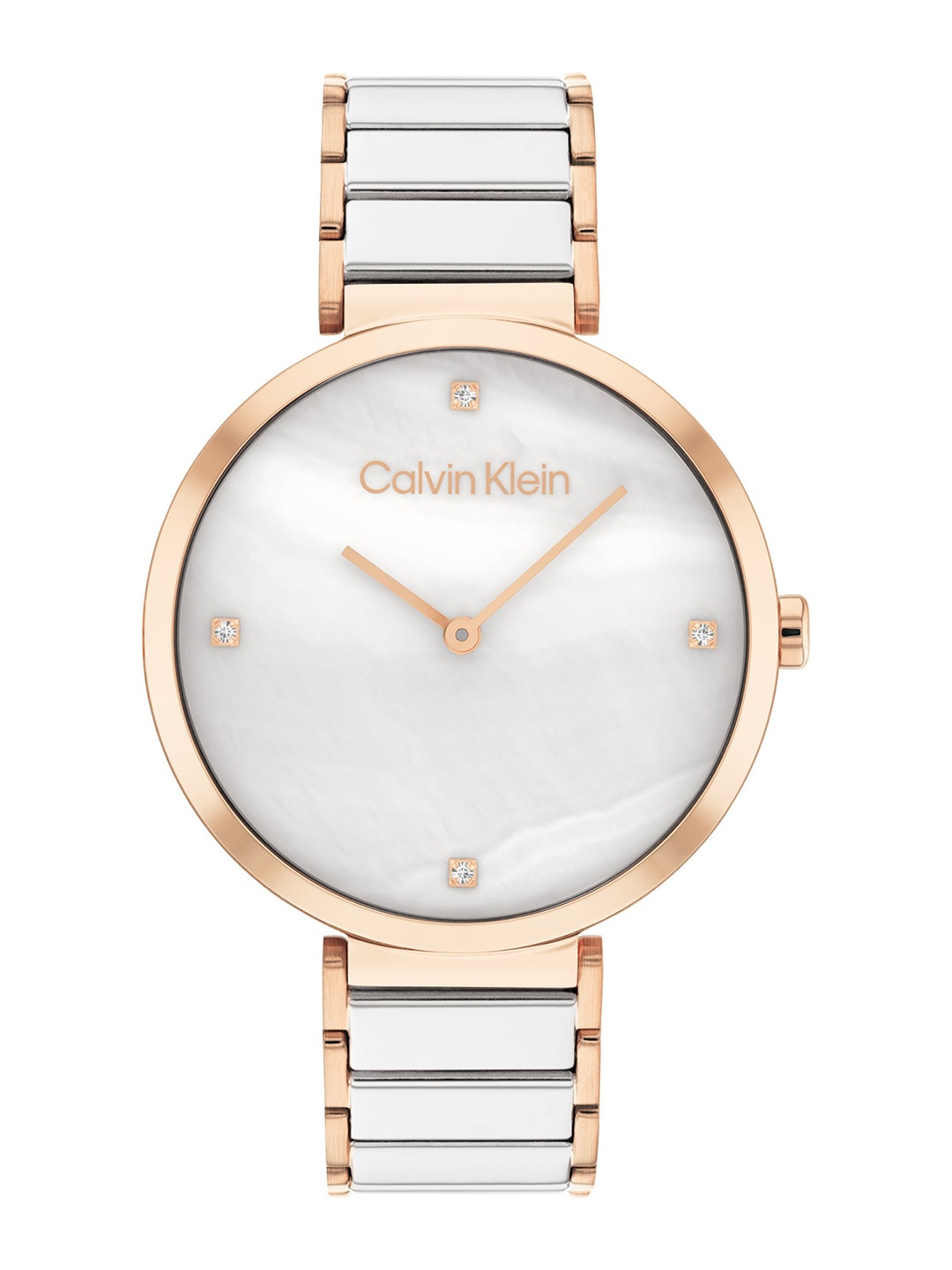 

Calvin Klein Women Embellished Dial & Bracelet Style Straps Analogue Watch25200430, White